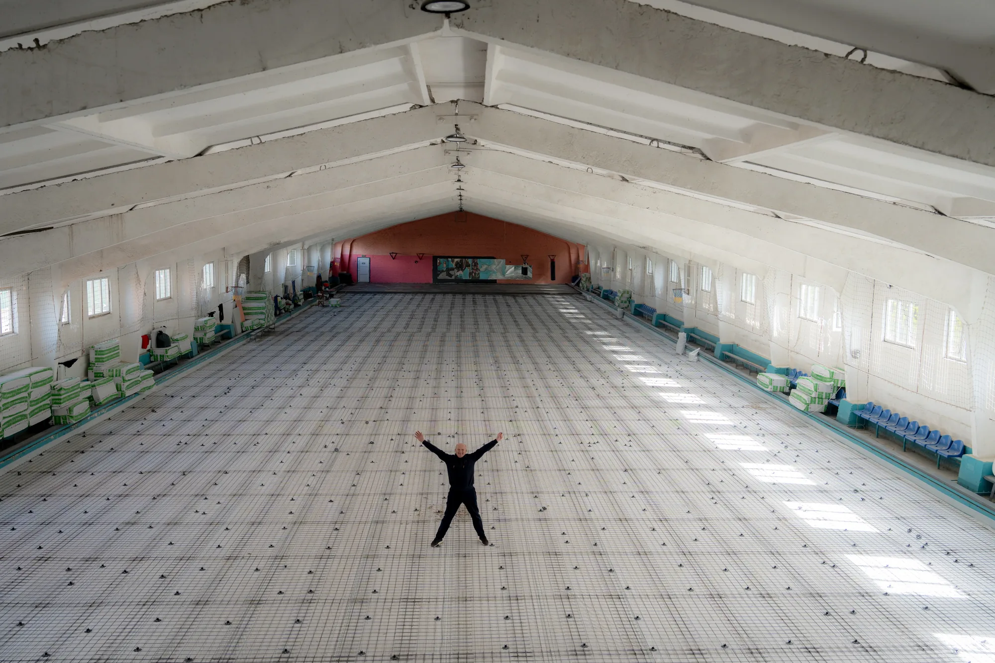Yurii Sviatiuk has trained children at the Children’s Sports School for more than 30 years. Restoring the sports hall will help young athletes from host and displaced communities reconnect, build confidence and find a shared space for sport and friendship during the war.