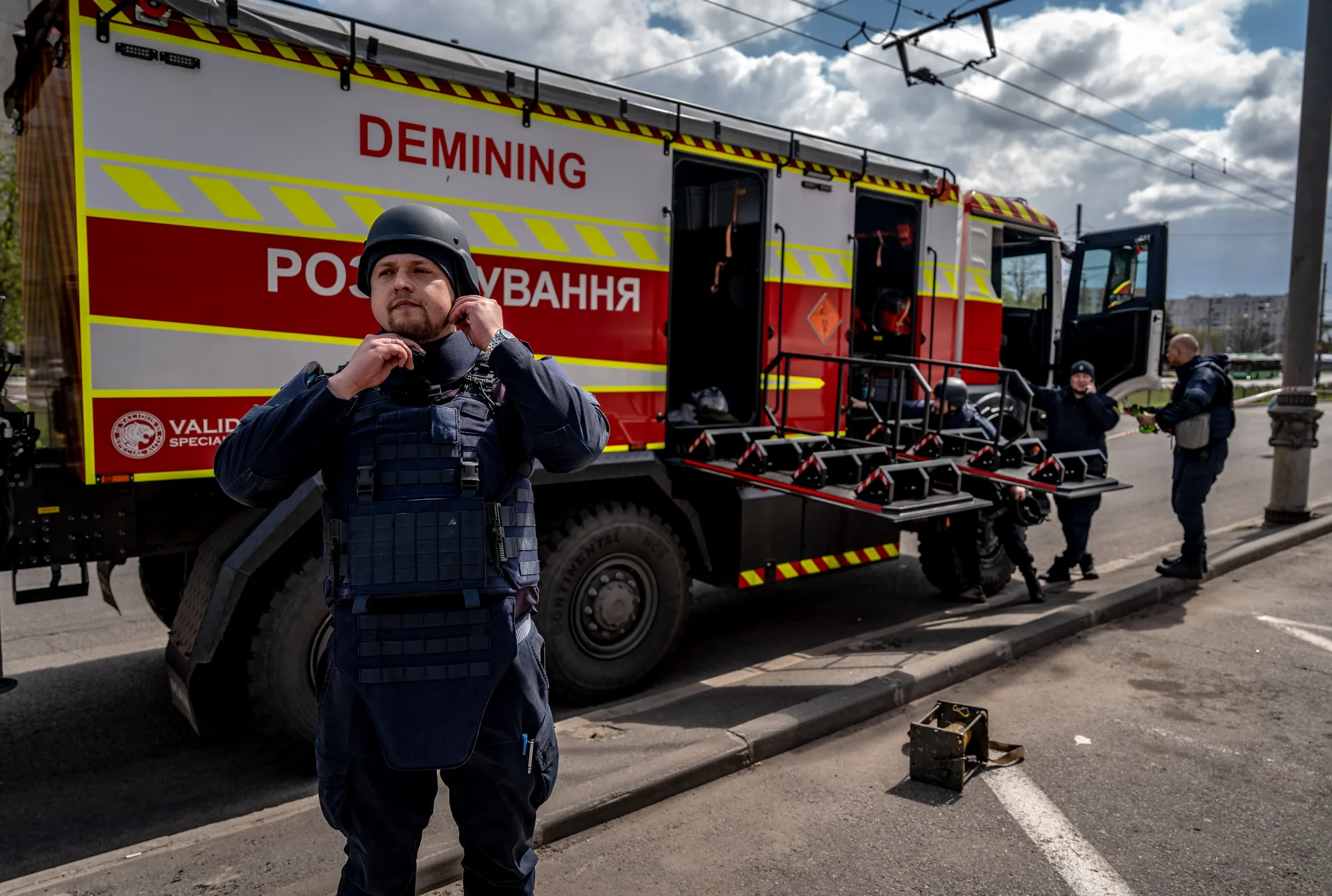 Maksym Tomko leads the Pyrotechnics, Underwater and Humanitarian Demining Unit of Ukraine’s State Emergency Service in Kharkiv Oblast. With improved equipment, deminers can clear explosive hazards, helping communities return to the places and routines that define daily life.